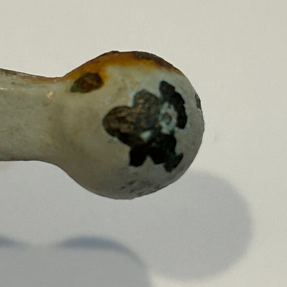 Old Iron Fence Painted Finial Ball Tip Quad Spear VINTAGE - Picture 6 of 7